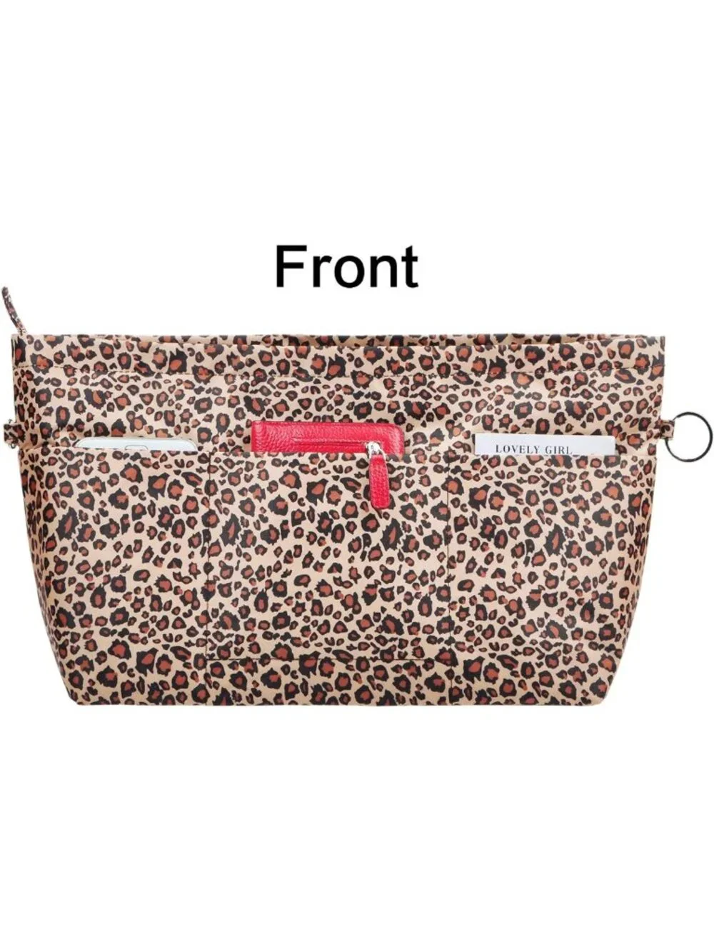 Stylish Tote Handbag Organizer Insert with Zipper Closure, 11 Pockets, Multiple